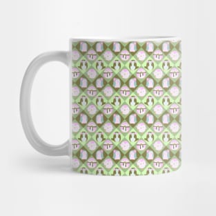 Green Pastel Penguin Pattern Mug